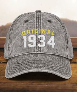 Bestickte Mütze im Vintage Stil zum 90. Geburtstag Geschenk zum 90. Geburtstag, Geboren 1934, Baumwoll Twill Kappe bestickte mütze im vintage stil zum 90. geburtstag geschenk zum 90. geburtstag, geboren 1934, baumwoll twill kappe 5723