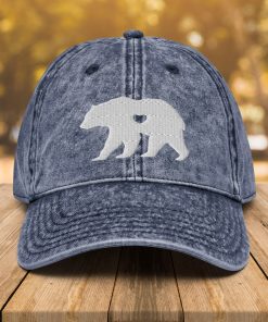 Bär Vintage Baumwolle Twill Mütze Eisbär Liebhaber Papa Hut, Bär bestickte Mütze, Geschenk für Eisbär Liebhaber bär vintage baumwolle twill mütze eisbär liebhaber papa hut, bär bestickte mütze, geschenk für eisbär liebhaber 1312