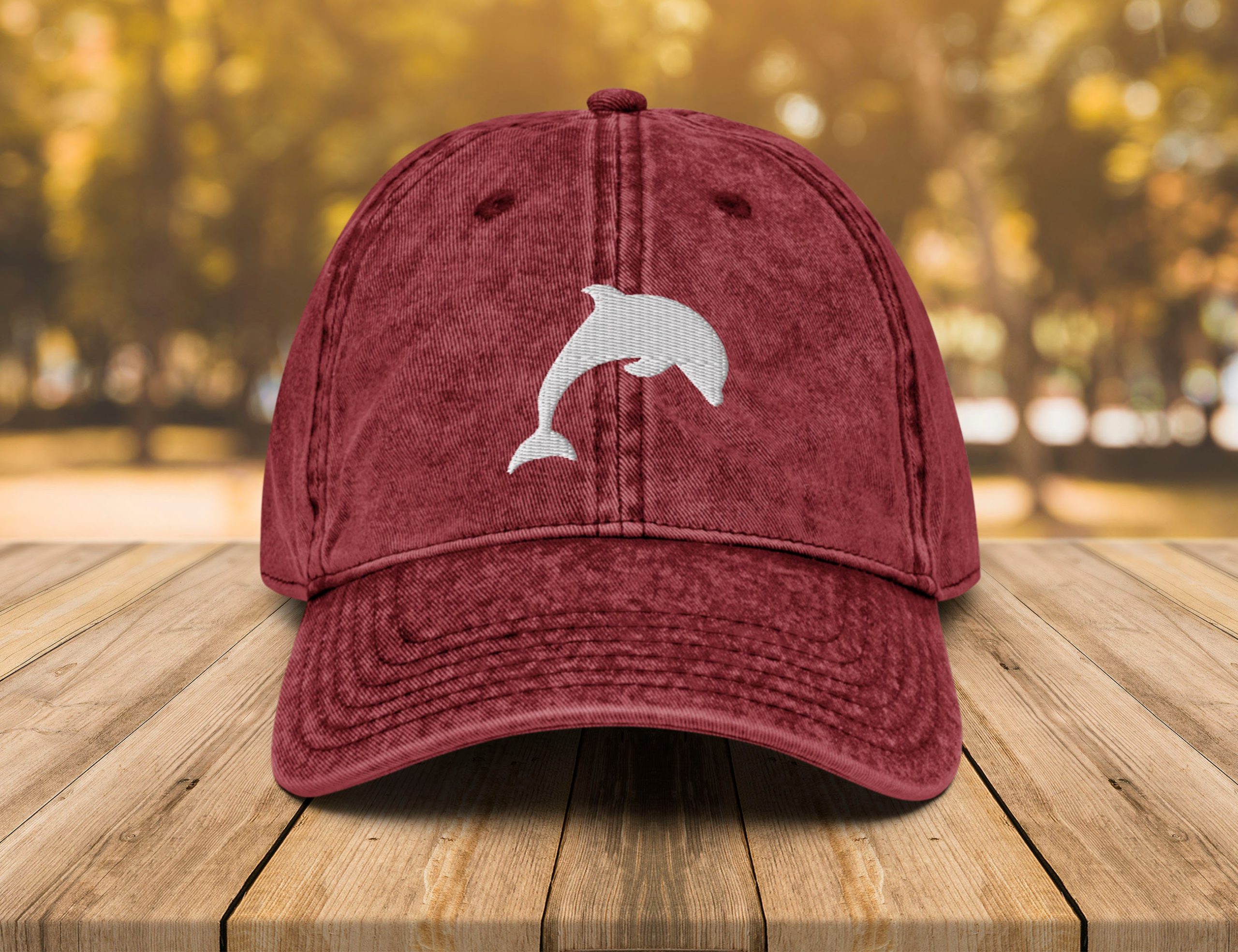 delfin vintage baumwoll twill mütze delfin liebhaber papa mütze 3634 scaled