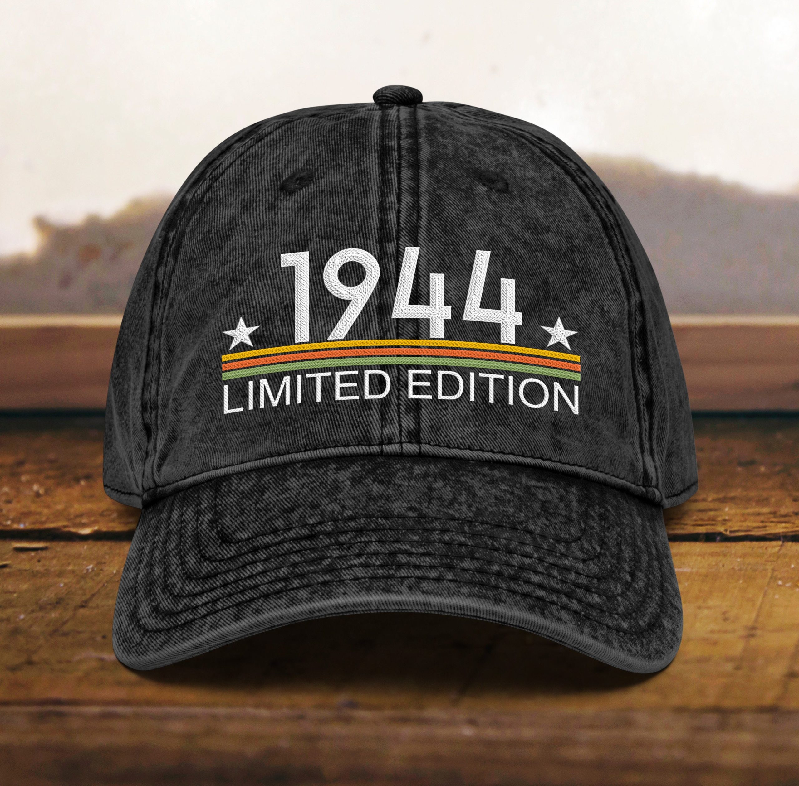 geschenk zum 80. geburtstag papa mütze zum 80. geburtstag im vintage stil, bestickt, geboren 1944, baumwoll twill kappe 3093 scaled