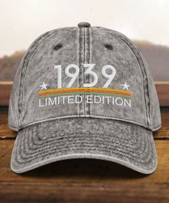 geschenk zum 85. geburtstag papa mütze zum 85. geburtstag, vintage stil, bestickt, geboren 1939, baumwoll twill kappe 4003