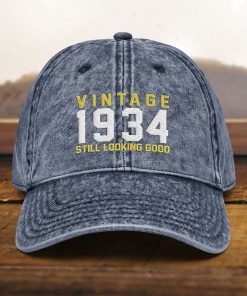 Geschenk zum 90. Geburtstag Papa Mütze im Vintage Stil, bestickt, Geboren 1934, Baumwoll twill Kappe geschenk zum 90. geburtstag papa mütze im vintage stil, bestickt, geboren 1934, baumwoll twill kappe 7787