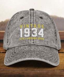 Geschenk zum 90. Geburtstag Papa Mütze im Vintage Stil, bestickt, Geboren 1934, Baumwoll twill Kappe geschenk zum 90. geburtstag papa mütze im vintage stil, bestickt, geboren 1934, baumwoll twill kappe 8773