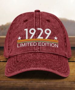 geschenk zum 95. geburtstag papa mütze zum 95. geburtstag im vintage stil, bestickt, geboren 1929, baumwoll twill kappe, geschenk zum 95. geburtstag 3462