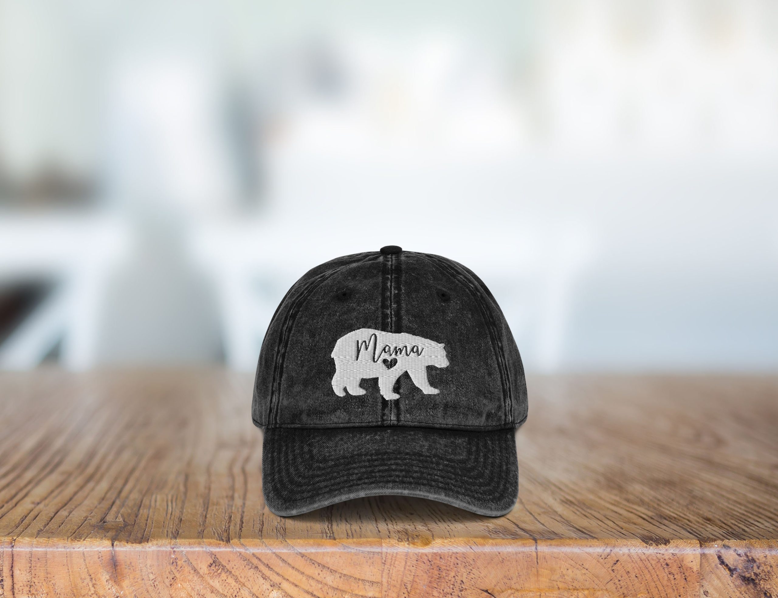 mama bär bestickte mütze mama bär vintage baumwoll twill mütze 2196 scaled