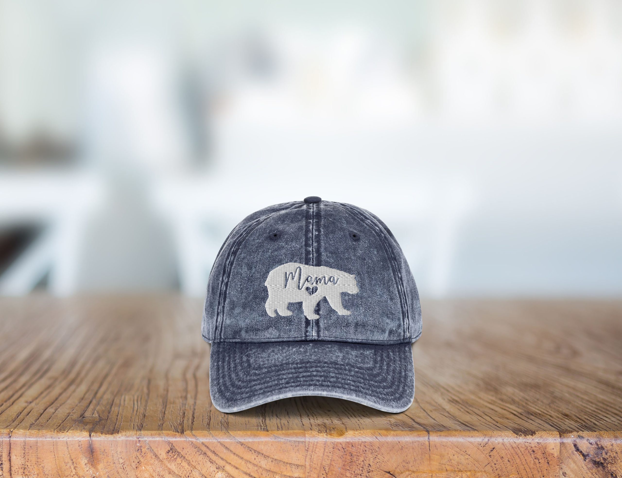 mama bär bestickte mütze mama bär vintage baumwoll twill mütze 7649 scaled