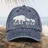 Mama Bär Bestickte Vintage Stil Baumwoll Twill Mütze Geschenk für Mama mama bär bestickte vintage stil baumwoll twill mütze geschenk für mama 1137