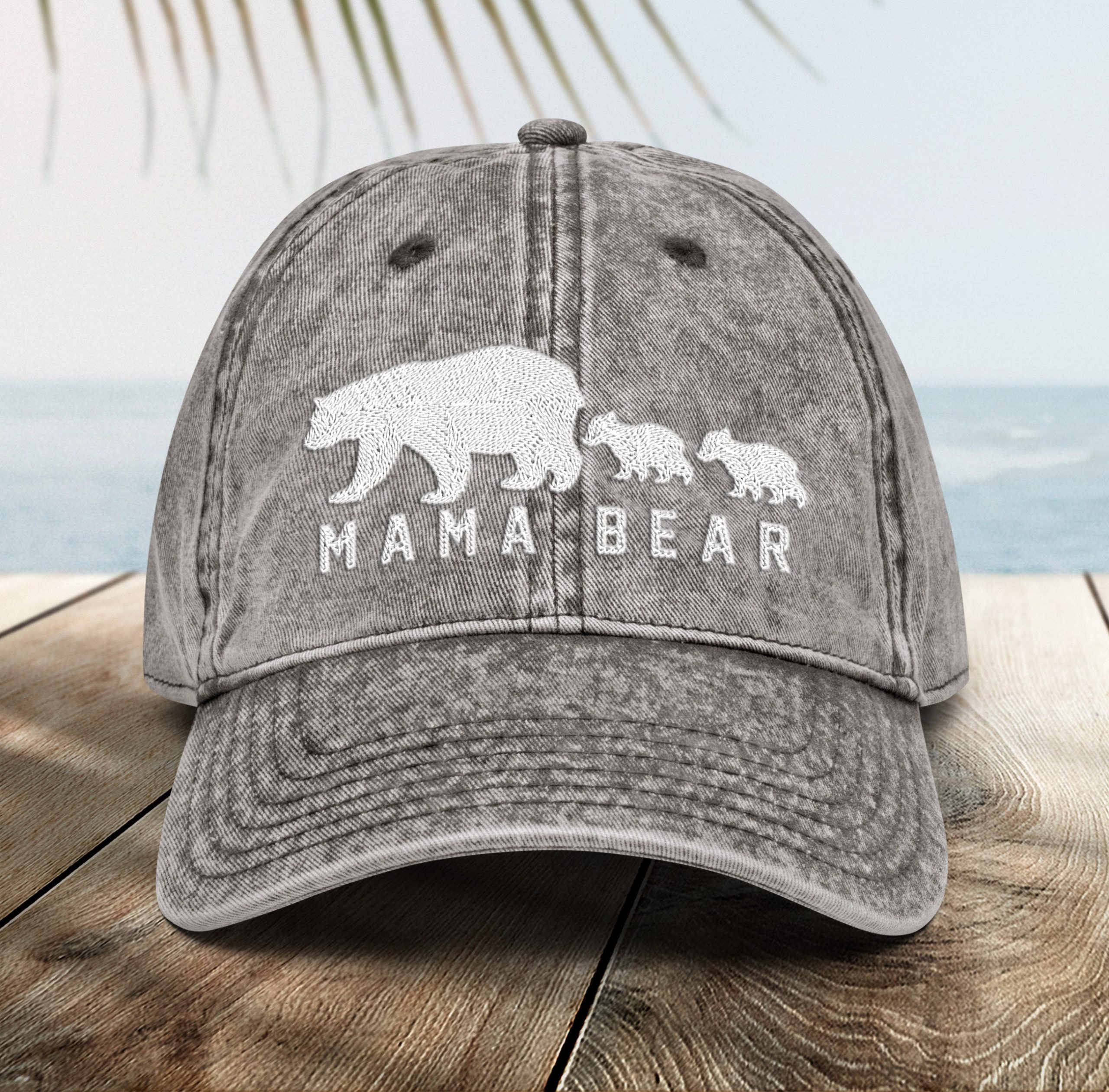mama bär bestickte vintage stil baumwoll twill mütze geschenk für mama 5790 scaled