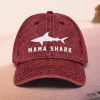 Mama Shark Bestickte Vintage Stil Baumwoll Twill Mütze Geschenk für Mama mama shark bestickte vintage stil baumwoll twill mütze geschenk für mama 7041