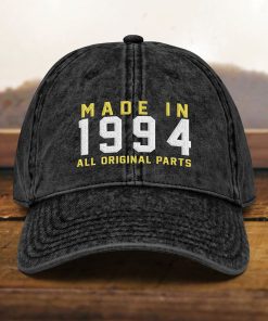 mütze zum 30. geburtstag bestickte vintage mütze, geboren 1994, baumwoll twill kappe 7255