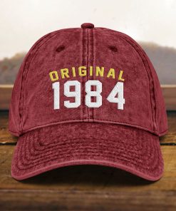 Mütze zum 40. Geburtstag Bestickte Vintage Mütze, Vintage Stil, Geschenk für Partys zum 40. Geburtstag, Geboren 1984, Baumwoll Twill Kappe mütze zum 40. geburtstag bestickte vintage mütze, vintage stil, geschenk für partys zum 40. geburtstag, geboren 1984, baumwoll twill kappe 6072