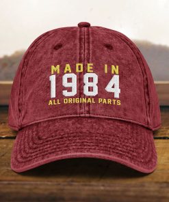 mütze zum 40. geburtstag vintage stil, bestickt, geboren 1984, baumwoll twill kappe 2943