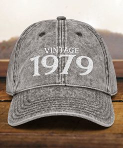 Mütze zum 45. Geburtstag Vintage Stil, bestickt, Papamütze, Geboren 1979, Vintage Baumwoll Twill Kappe, Geschenk zum 45. Geburtstag mütze zum 45. geburtstag vintage stil, bestickt, papamütze, geboren 1979, vintage baumwoll twill kappe, geschenk zum 45. geburtstag 2669