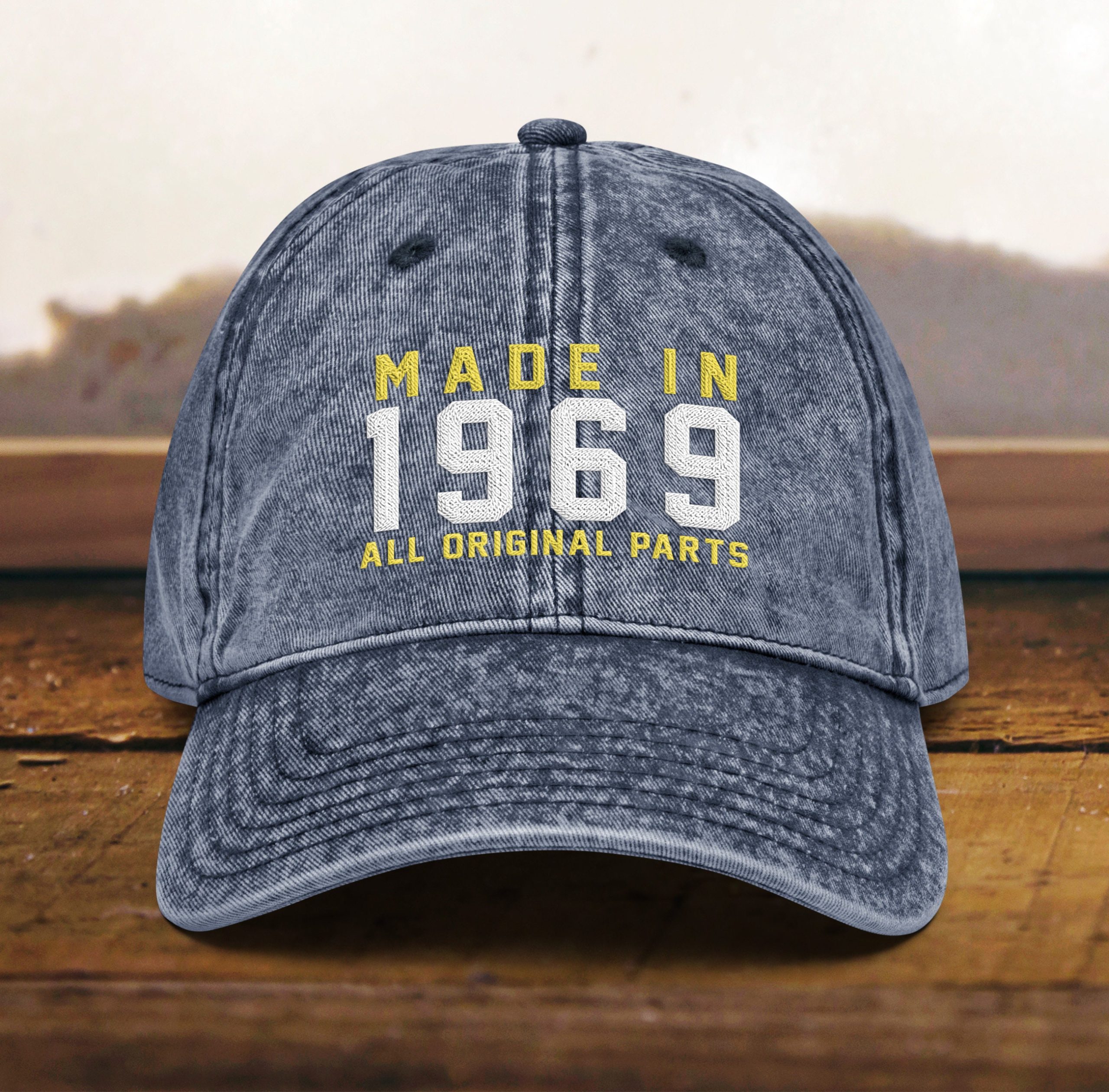 mütze zum 55. geburtstag bestickte vintage mütze, vintage design, geboren 1969, baumwoll twill kappe 2554 scaled