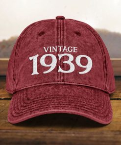Mütze zum 85. Geburtstag Vintage Stil, bestickt, Papamütze, Geboren 1939, Vintage Baumwoll Twill Kappe, Geschenk zum 85. Geburtstag mütze zum 85. geburtstag vintage stil, bestickt, papamütze, geboren 1939, vintage baumwoll twill kappe, geschenk zum 85. geburtstag 2750