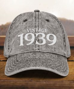 Mütze zum 85. Geburtstag Vintage Stil, bestickt, Papamütze, Geboren 1939, Vintage Baumwoll Twill Kappe, Geschenk zum 85. Geburtstag mütze zum 85. geburtstag vintage stil, bestickt, papamütze, geboren 1939, vintage baumwoll twill kappe, geschenk zum 85. geburtstag 8222