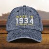 mütze zum 90. geburtstag vintage stil, bestickt, geboren 1934, baumwoll twill kappe 6335 scaled