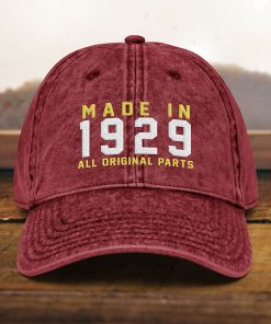 Mütze zum 95. Geburtstag Vintage Stil, bestickt, Geboren 1929, Baumwoll Twill Kappe mütze zum 95. geburtstag vintage stil, bestickt, geboren 1929, baumwoll twill kappe 5415