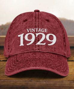 Mütze zum 95. Geburtstag Vintage Stil, bestickt, Papamütze, Geboren 1929, Vintage Baumwoll Twill Kappe, Geschenk zum 95. Geburtstag mütze zum 95. geburtstag vintage stil, bestickt, papamütze, geboren 1929, vintage baumwoll twill kappe, geschenk zum 95. geburtstag 5905