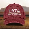 Papa Mütze zum 50. Geburtstag Vintage Design, bestickt, Geschenk für Männer und Frauen, Jahrgang 1974, Baumwoll Twill Kappe papa mütze zum 50. geburtstag vintage design, bestickt, geschenk für männer und frauen, jahrgang 1974, baumwoll twill kappe 7241 scaled