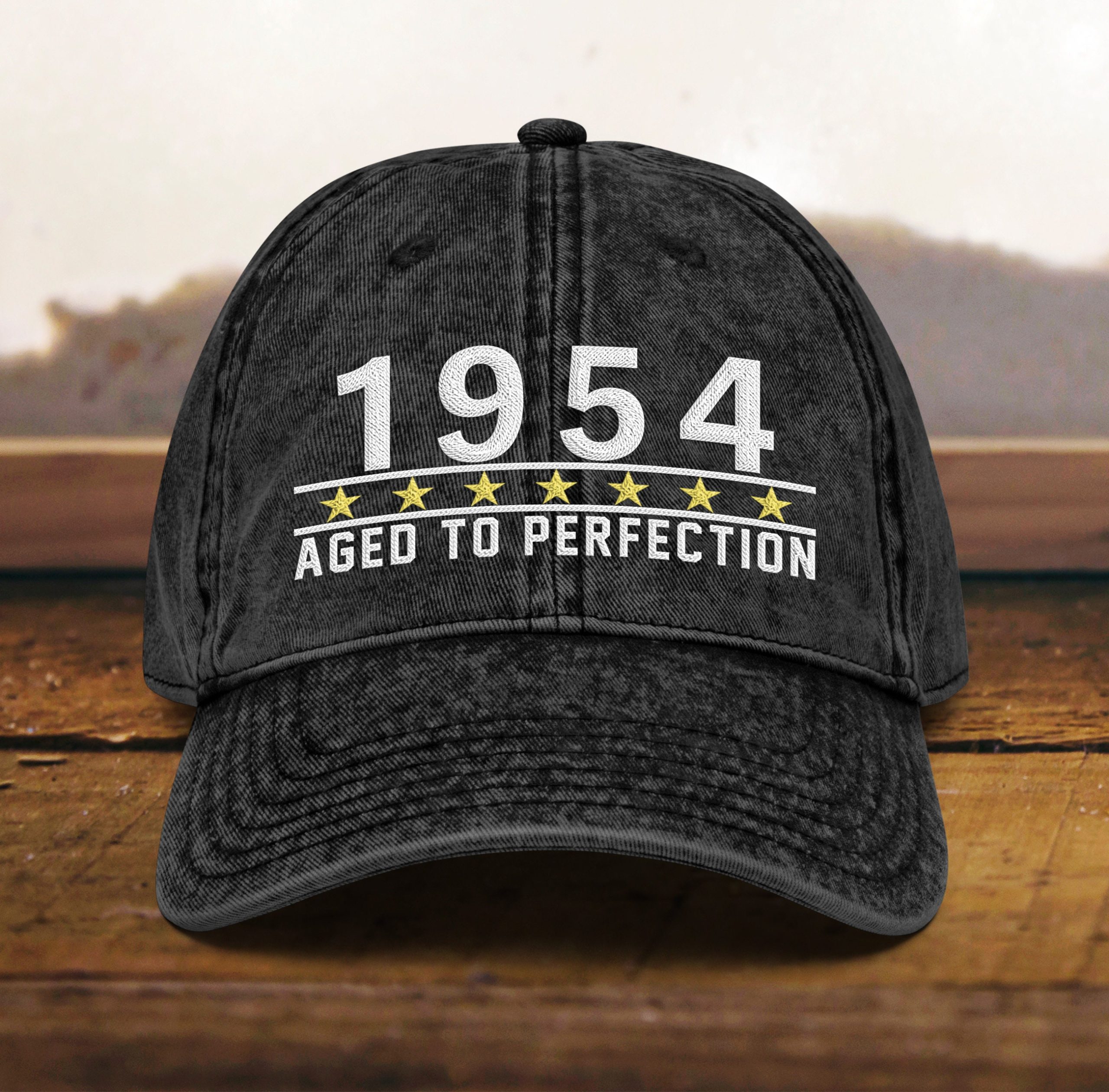 papa mütze zum 70. geburtstag vintage design, bestickt, geschenk für männer und frauen, jahrgang 1954, baumwoll twill kappe 7159 scaled