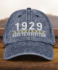 Papa Mütze zum 95. Geburtstag Vintage Design, bestickt, Geschenk für Männer und Frauen, Geboren 1929, Baumwoll Twill Kappe papa mütze zum 95. geburtstag vintage design, bestickt, geschenk für männer und frauen, geboren 1929, baumwoll twill kappe 6489 scaled