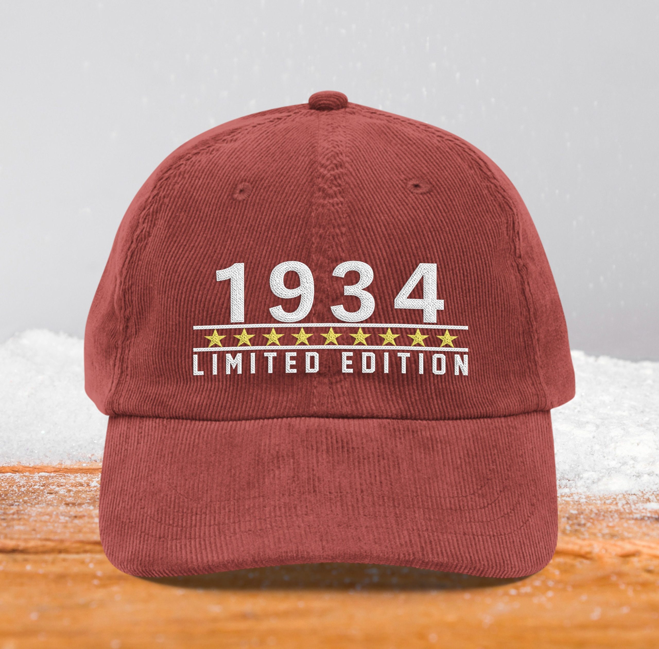 papamütze aus cord zum 90. geburtstag vintage design geboren im jahr 1934 1838 scaled