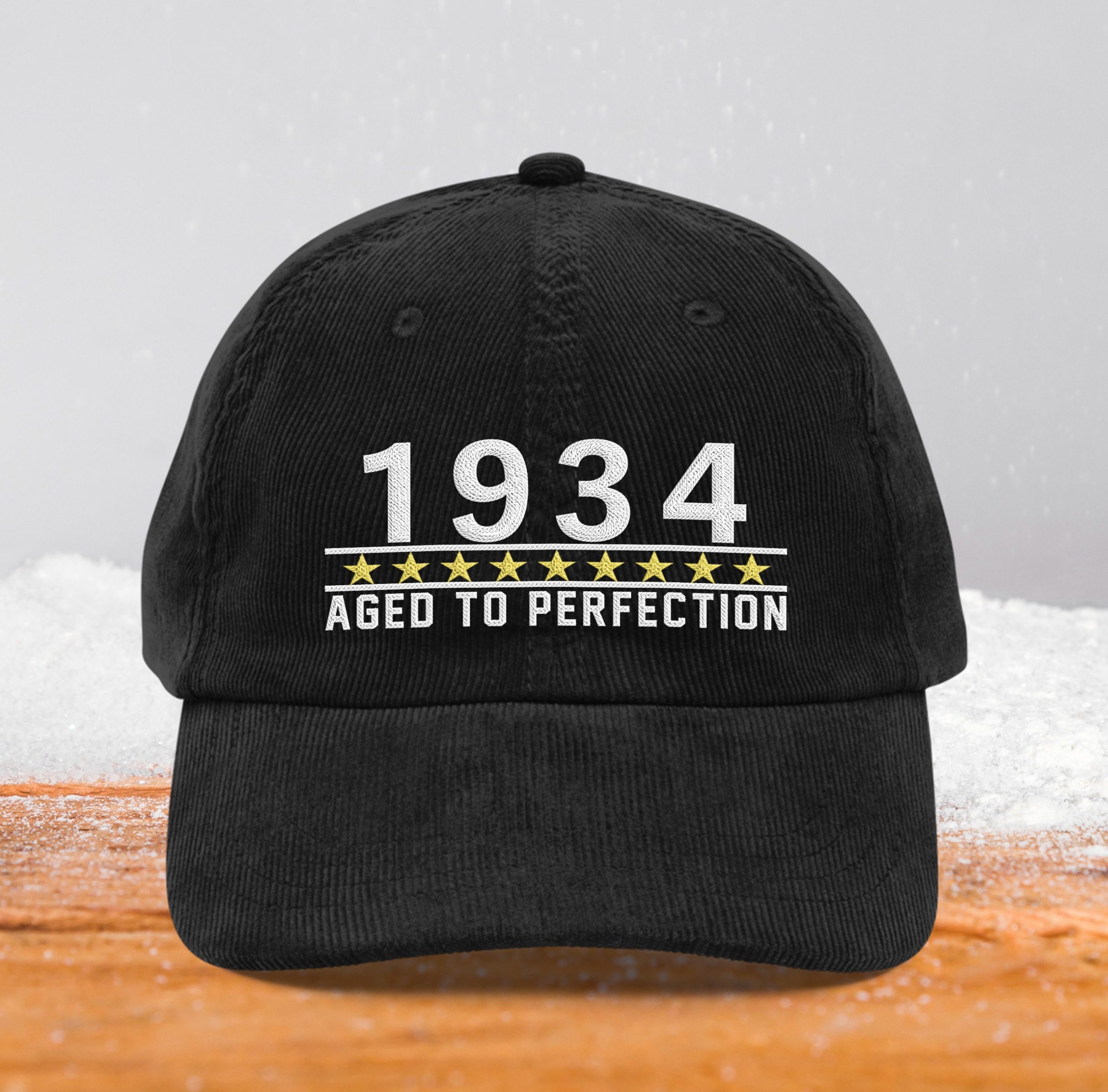 papamütze aus cord zum 90. geburtstag vintage design jahrgang 1934 8948 scaled