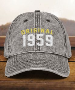 Party Geschenk zum 65. Geburtstag Bestickte Mütze im Vintage Stil für den 65. Geburtstag, Geboren 1959, Baumwoll Twill Kappe party geschenk zum 65. geburtstag bestickte mütze im vintage stil für den 65. geburtstag, geboren 1959, baumwoll twill kappe 8224