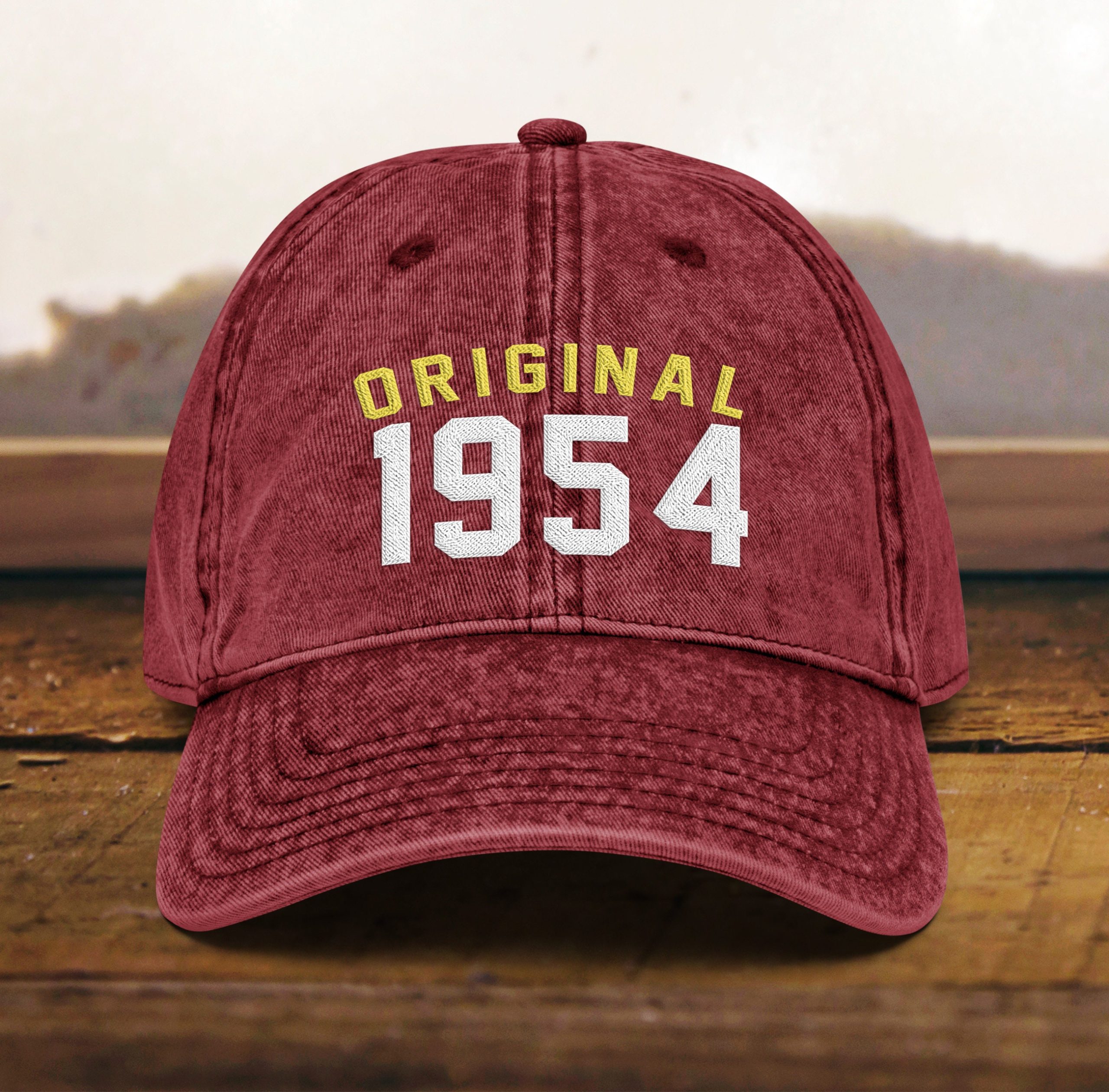 party geschenk zum 70. geburtstag bestickte mütze im vintage stil für den 70. geburtstag, geboren 1954, baumwoll twill kappe 1455 scaled