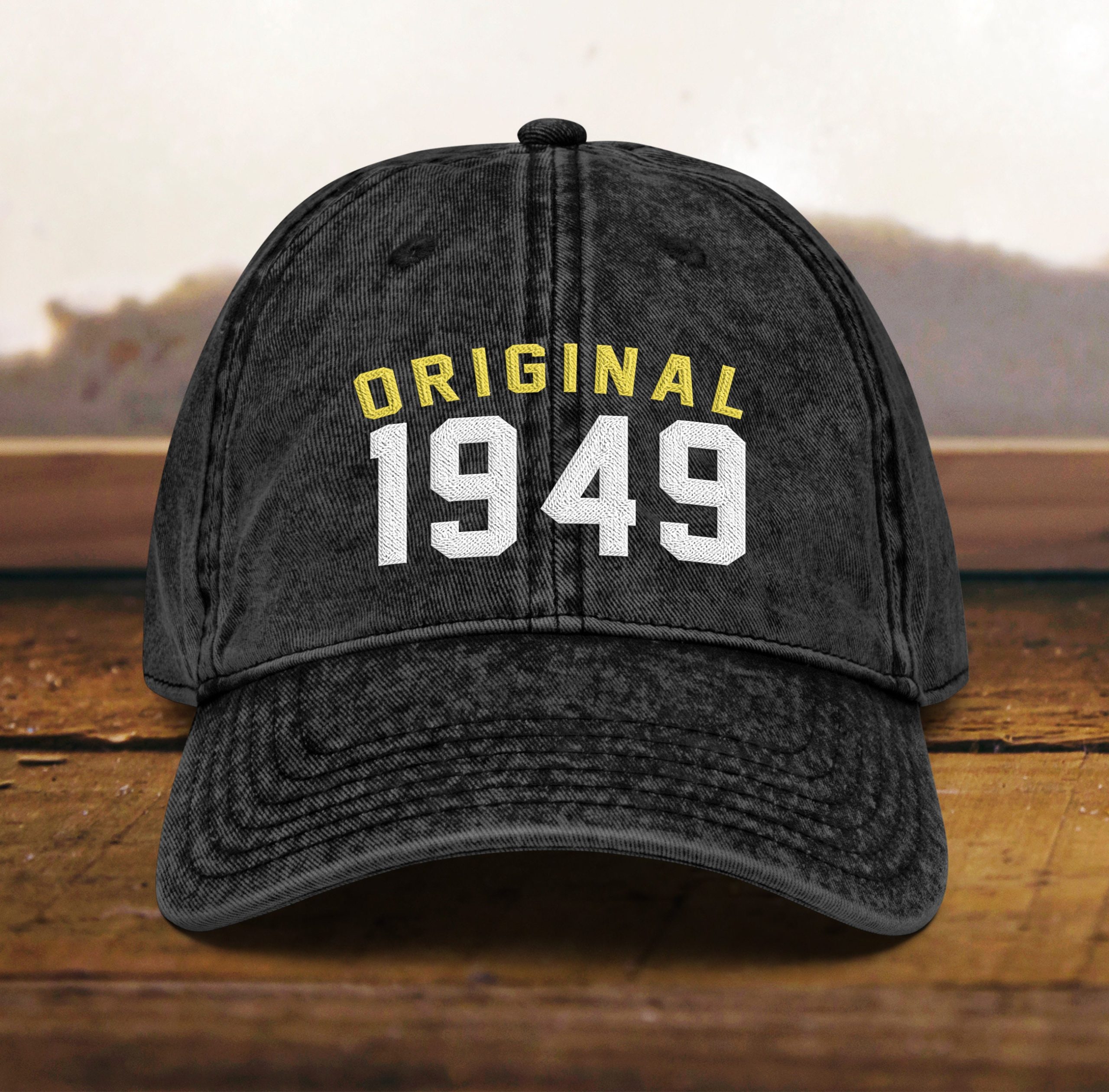 Party Geschenk zum 75. Geburtstag Bestickte Mütze im Vintage Stil für den 75. Geburtstag, Geboren 1949, Baumwoll Twill Kappe party geschenk zum 75. geburtstag bestickte mütze im vintage stil für den 75. geburtstag, geboren 1949, baumwoll twill kappe 2186 scaled