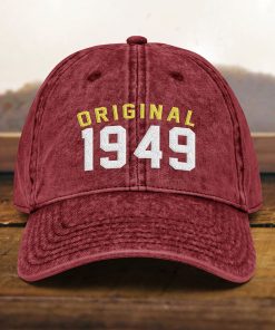 Party Geschenk zum 75. Geburtstag Bestickte Mütze im Vintage Stil für den 75. Geburtstag, Geboren 1949, Baumwoll Twill Kappe party geschenk zum 75. geburtstag bestickte mütze im vintage stil für den 75. geburtstag, geboren 1949, baumwoll twill kappe 2843