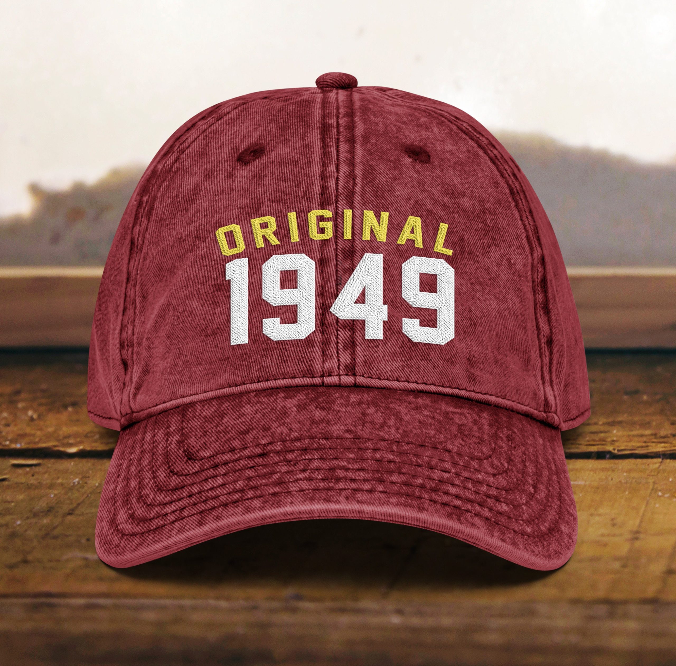 Party Geschenk zum 75. Geburtstag Bestickte Mütze im Vintage Stil für den 75. Geburtstag, Geboren 1949, Baumwoll Twill Kappe party geschenk zum 75. geburtstag bestickte mütze im vintage stil für den 75. geburtstag, geboren 1949, baumwoll twill kappe 2843 scaled