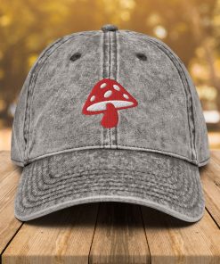 pilz vintage baumwoll twill mütze pilz liebhaber papa mütze, pilz bestickte mütze, geschenk für pilzliebhaber, botanisches geschenk 1040