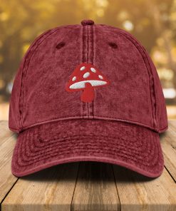 pilz vintage baumwoll twill mütze pilz liebhaber papa mütze, pilz bestickte mütze, geschenk für pilzliebhaber, botanisches geschenk 8541
