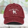 Pudel Vintage Baumwoll Twill Kappe Hund Liebhaber Papa Hut pudel vintage baumwoll twill kappe hund liebhaber papa hut 4576