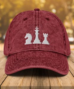 Schach Vintage Baumwolle Twill Cap Schachspieler Papa Hut, Schachfiguren bestickte Mütze, Geschenk für Schachspieler schach vintage baumwolle twill cap schachspieler papa hut, schachfiguren bestickte mütze, geschenk für schachspieler 6977