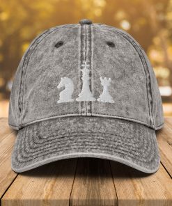 Schach Vintage Baumwolle Twill Cap Schachspieler Papa Hut, Schachfiguren bestickte Mütze, Geschenk für Schachspieler schach vintage baumwolle twill cap schachspieler papa hut, schachfiguren bestickte mütze, geschenk für schachspieler 8874