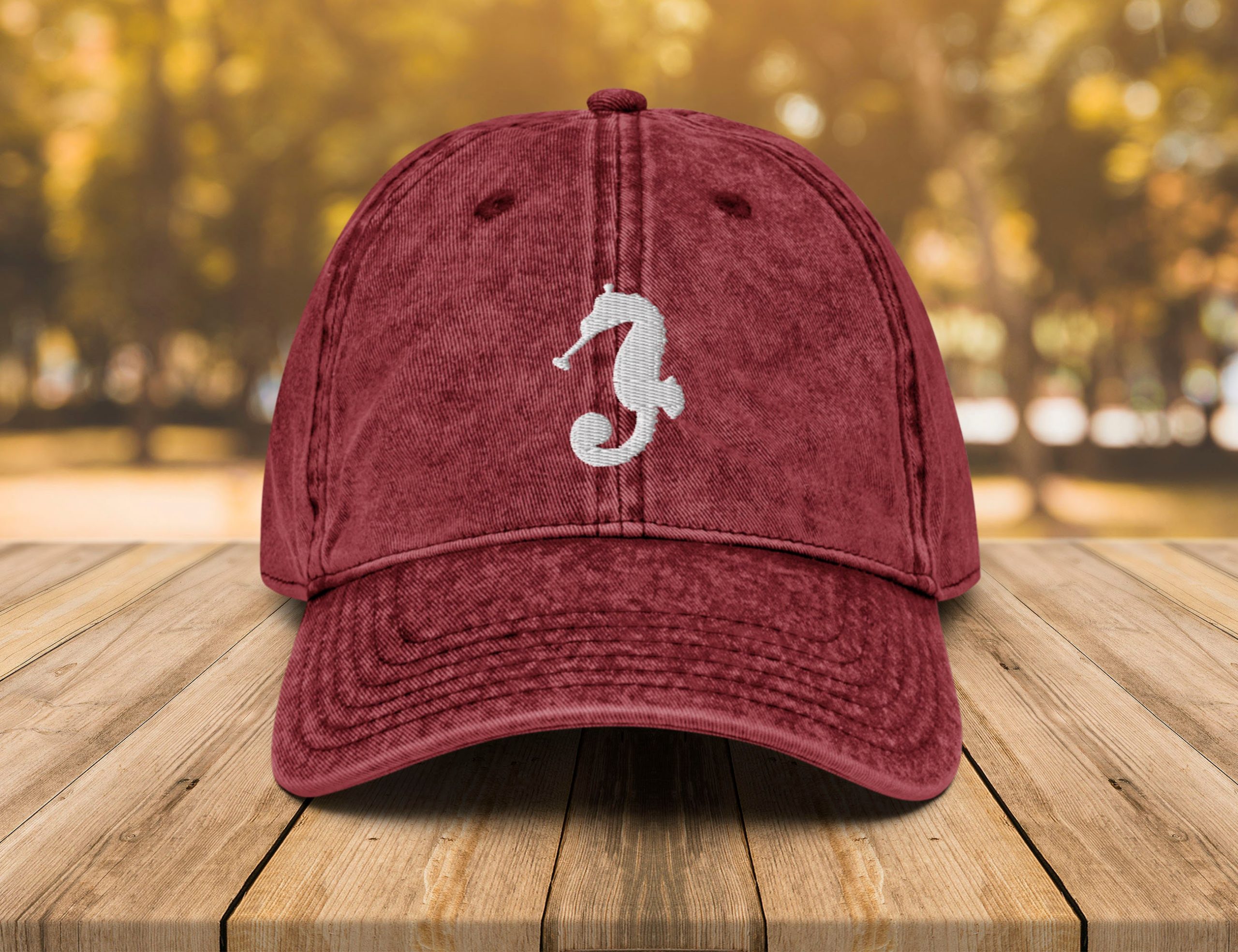 seepferdchen vintage baumwoll twill mütze seepferdchen liebhaber papa mütze 4545 scaled