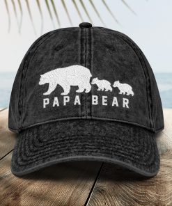 vintage stil papa bär bestickte baumwolle twill kappe geschenk 7105