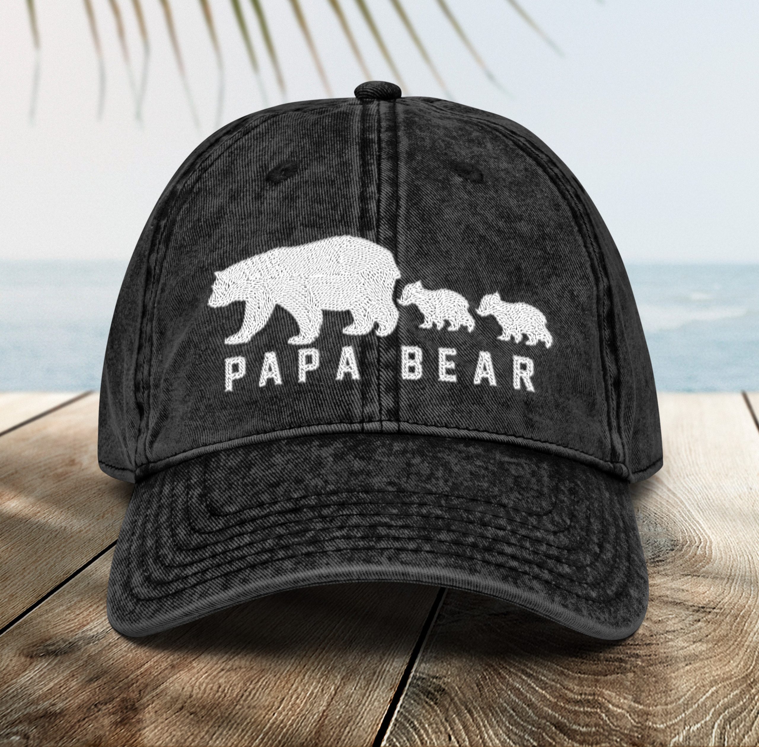 vintage stil papa bär bestickte baumwolle twill kappe geschenk 7105 scaled