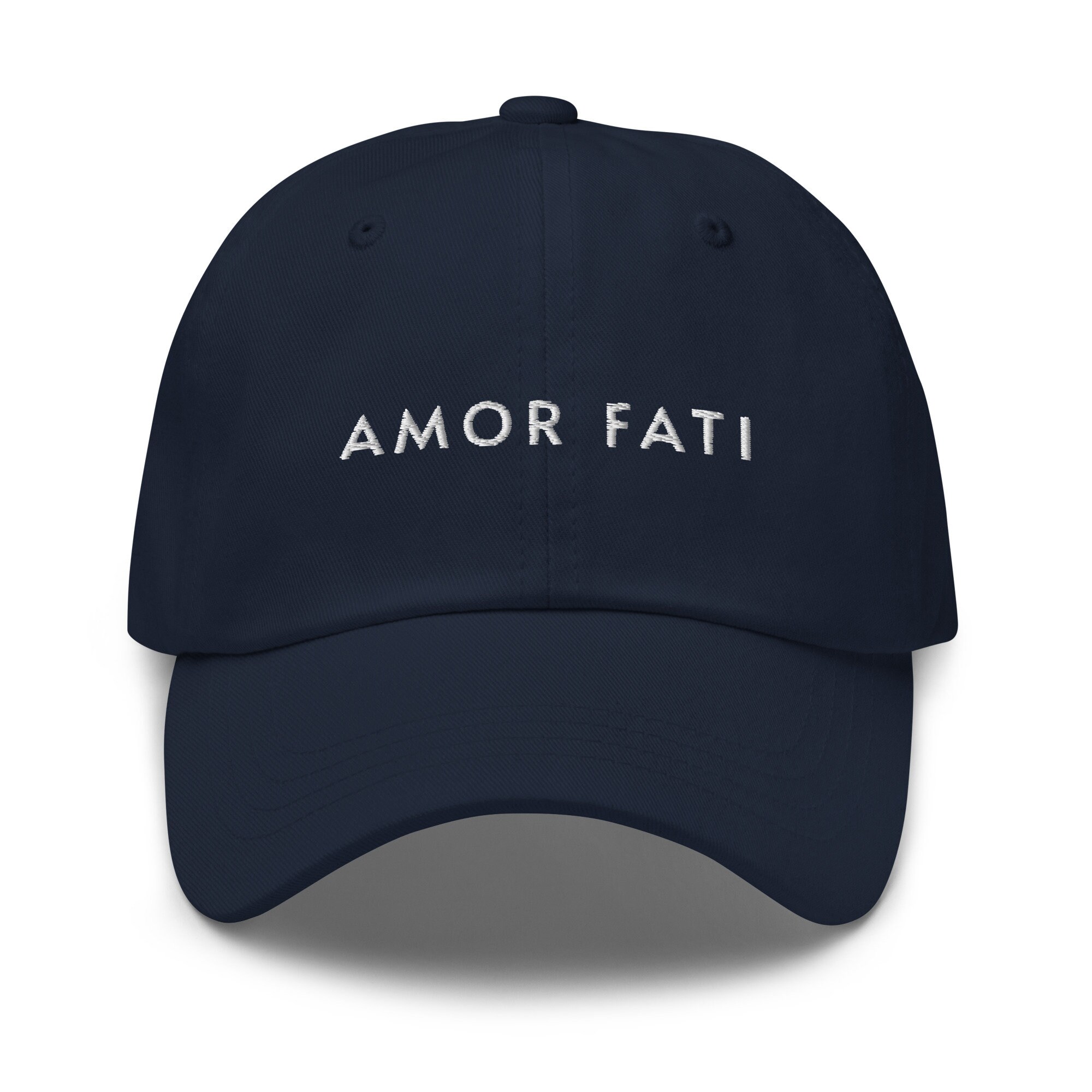 amor fati hut amor fati bestickter verstellbarer cap philosophie hut stoizismus hut minimal cap liebe zum schicksal hut geschenke für stoiker 7757