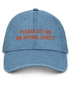 aperol spritz bestickter verstellbarer lässiger baseballcap denim hut cocktail hut aperol hut aperol spritz hut aperol liebhaber 1102