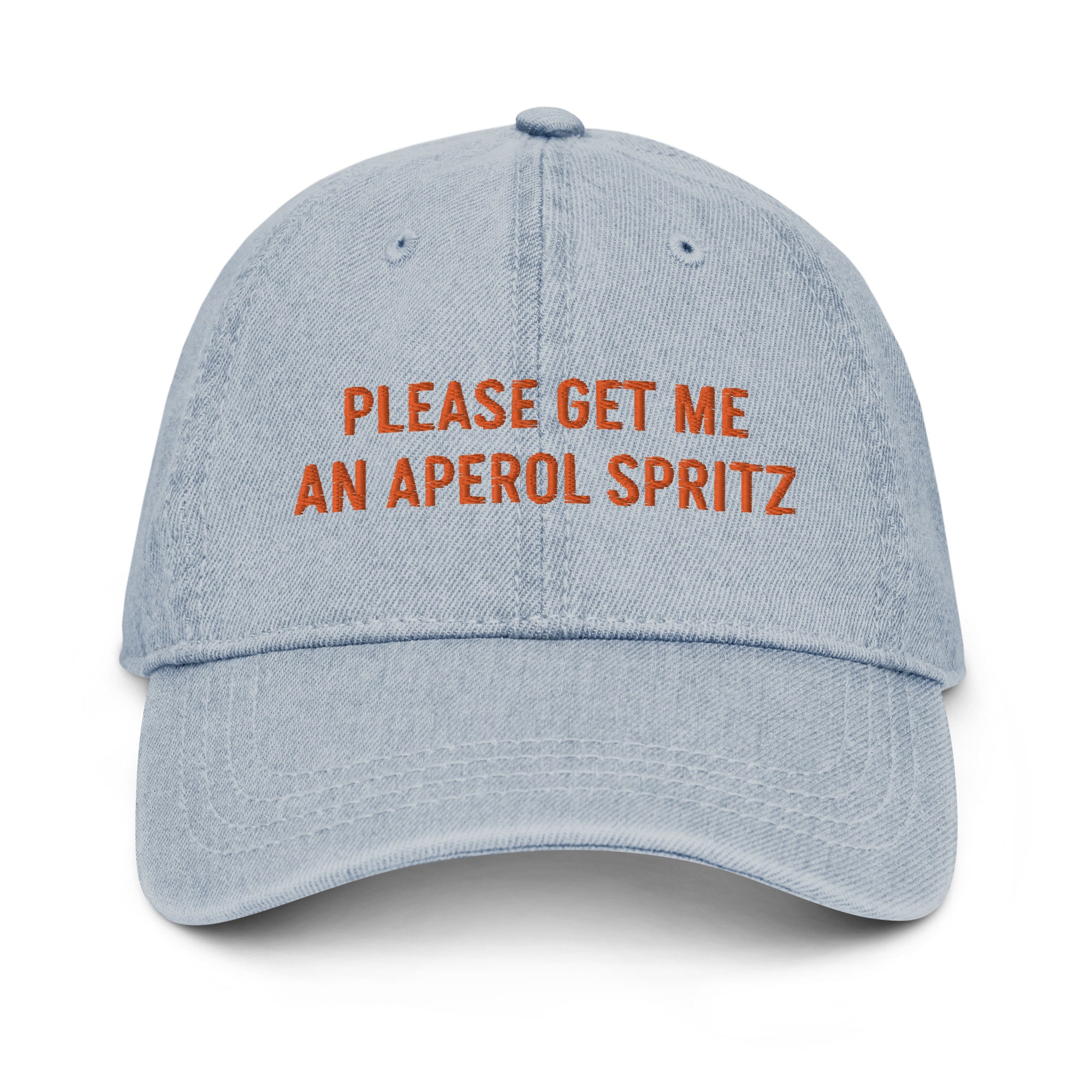 aperol spritz bestickter verstellbarer lässiger baseballcap denim hut cocktail hut aperol hut aperol spritz hut aperol liebhaber 1822