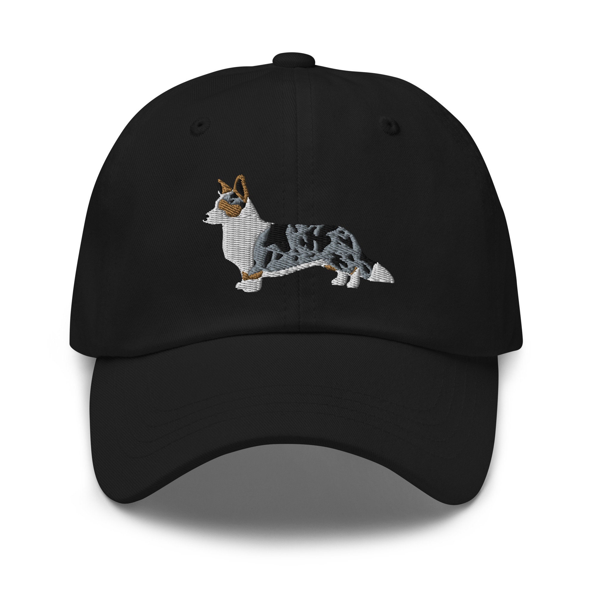 Blauer Merle Cardigan Welsh Corgi – Bestickter Dad-Hut für Corgi-Liebhaber blauer merle cardigan welsh corgi – bestickter dad hut für corgi liebhaber 1460