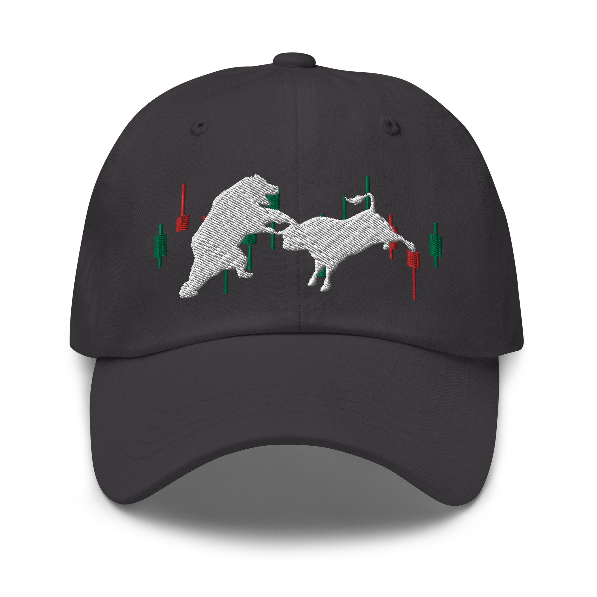 Bulle Bär Kerzen Besticktes Verstellbares Baseball Hut Dad Hut Krypto Trading Forex Börse Day Trader Geschenk.