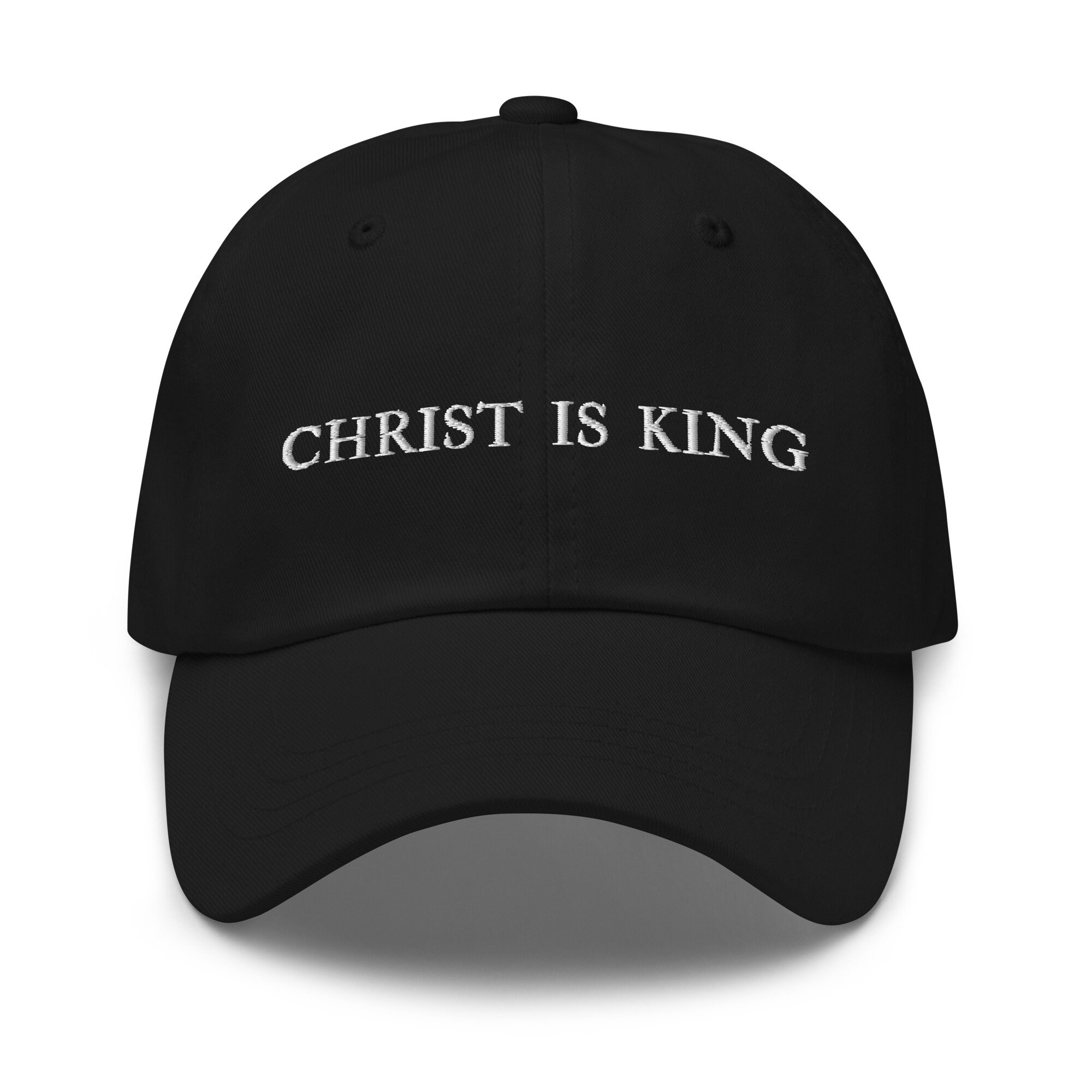 Christus Ist König Besticktes Verstellbares Relaxed Fit Hut Christlicher Hut Bibelvers Jesus Hut Kirchenhut Religiöser Hut.