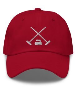 curling hut bestickter verstellbarer lässiger baseballcap papa hut curling team hut curling geschenke curling trainer spieler geschenk 4634