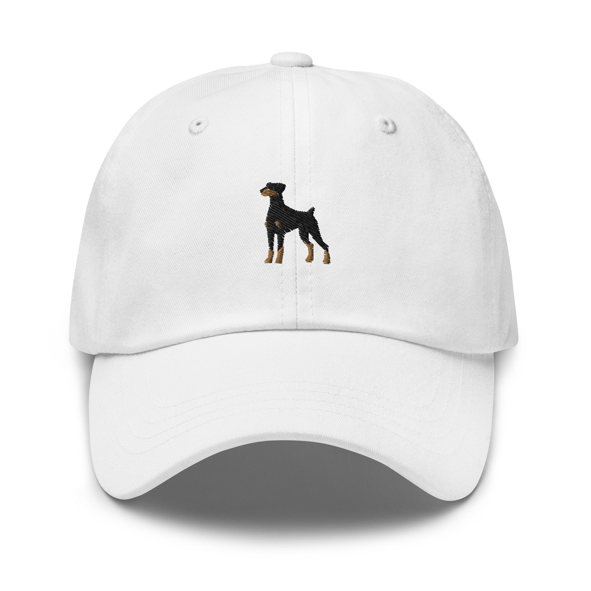 Dobermann Besticktes Verstellbares Relaxed Fit Hut Handgemachtes Baseball Hut Dobermann Hundebesitzer Geschenk Haustier Besticktes Hut.
