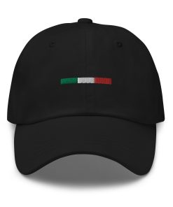 einfacher italienischer flagge – bestickter verstellbarer baseballhut für italien reisende 4367